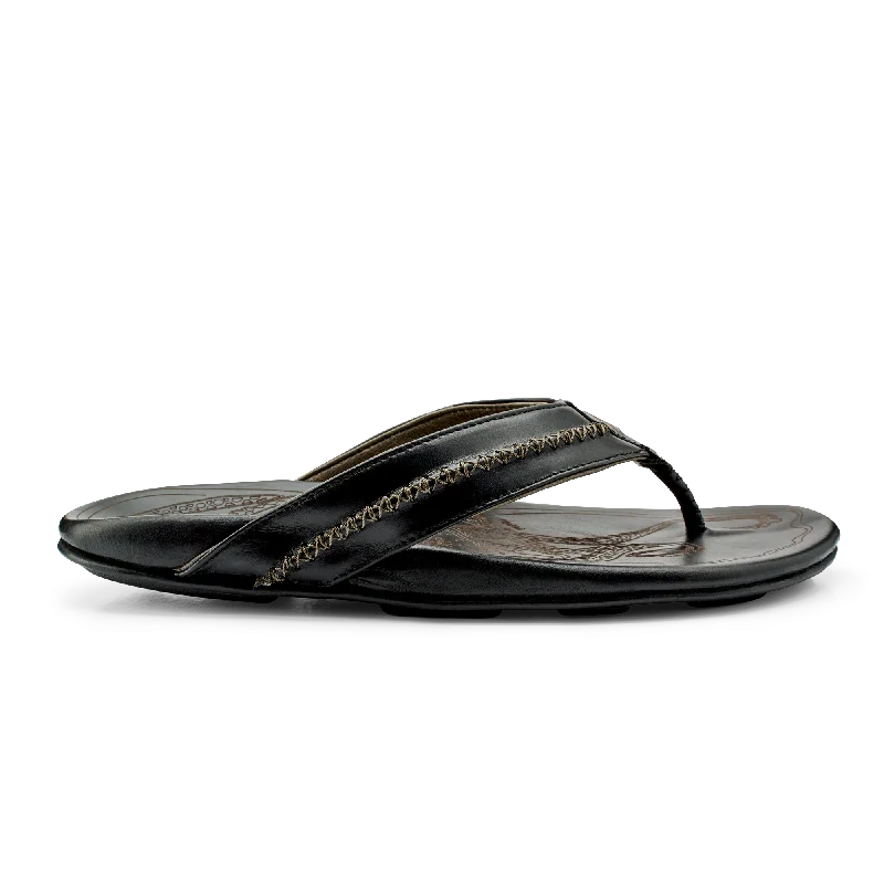 Men's sandals with a toe post designMea Ola - Black