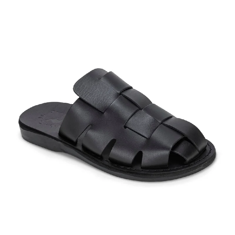 Men's sandals with a pointed toe for a stylish lookSailor - Leather Braided Mule Slide | Black