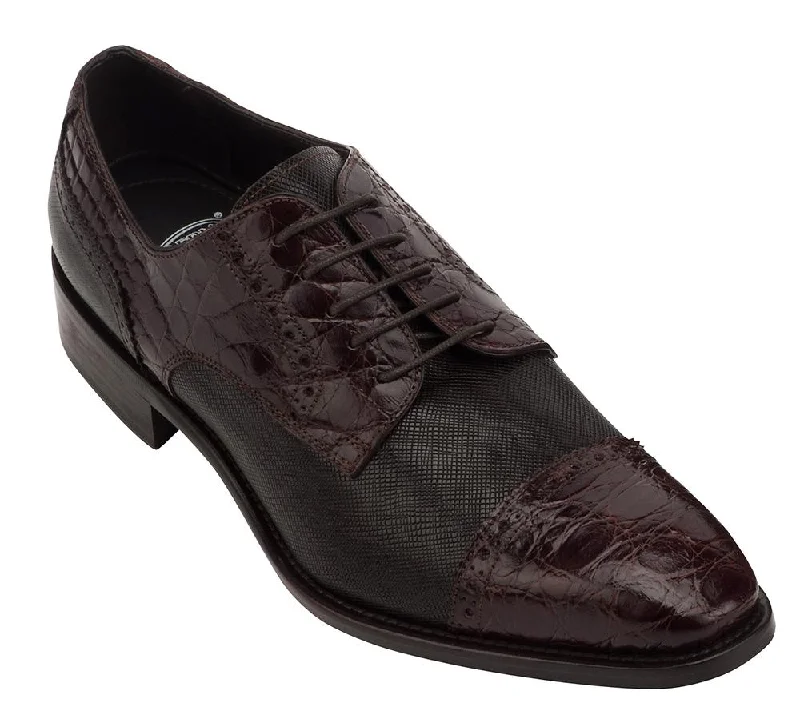 Men's Oxfords with a low - heeled design and a square toeToscana 8254