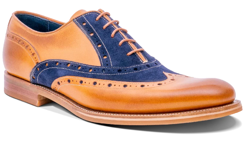 Men's Oxford shoes with a leather lining for breathabilityAbingdon - Cedar Calf/Navy Suede