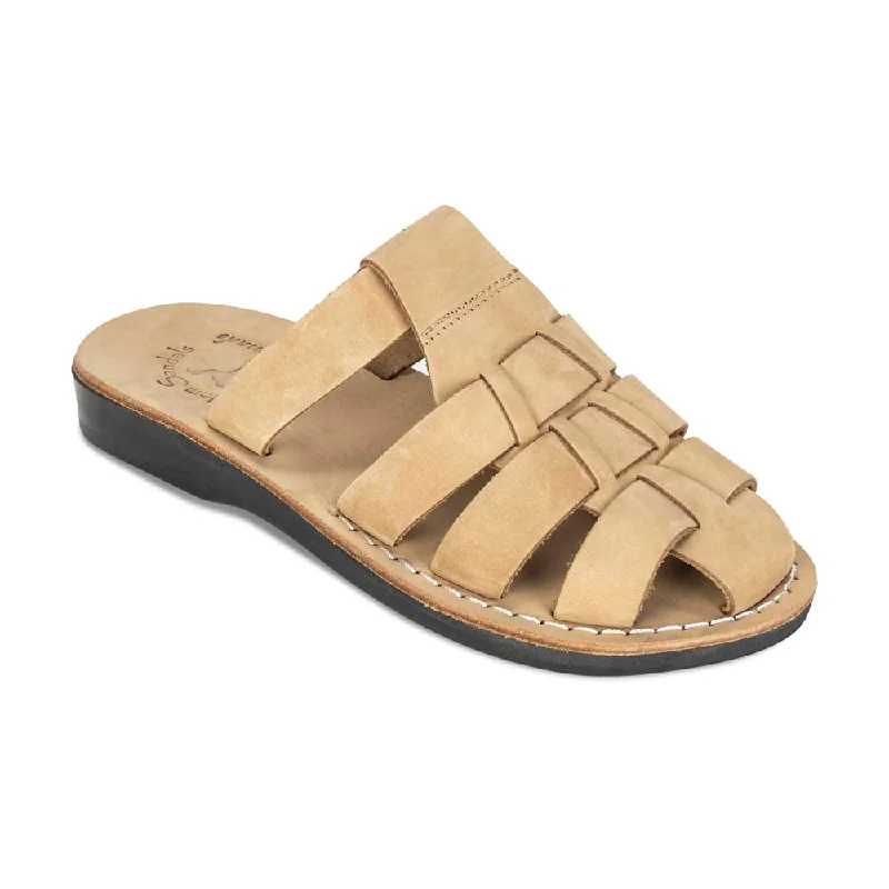 Men's sandals with a shock - absorbing insoleMichael Slide - Leather Pacific Slide Sandal | Yellow Nubuck