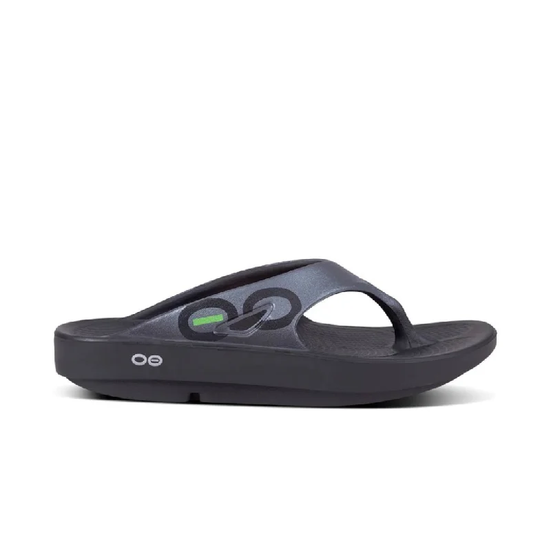 Men's sandals with a leather lining for comfortOOFOS OOriginal Sport Thong - Graphite