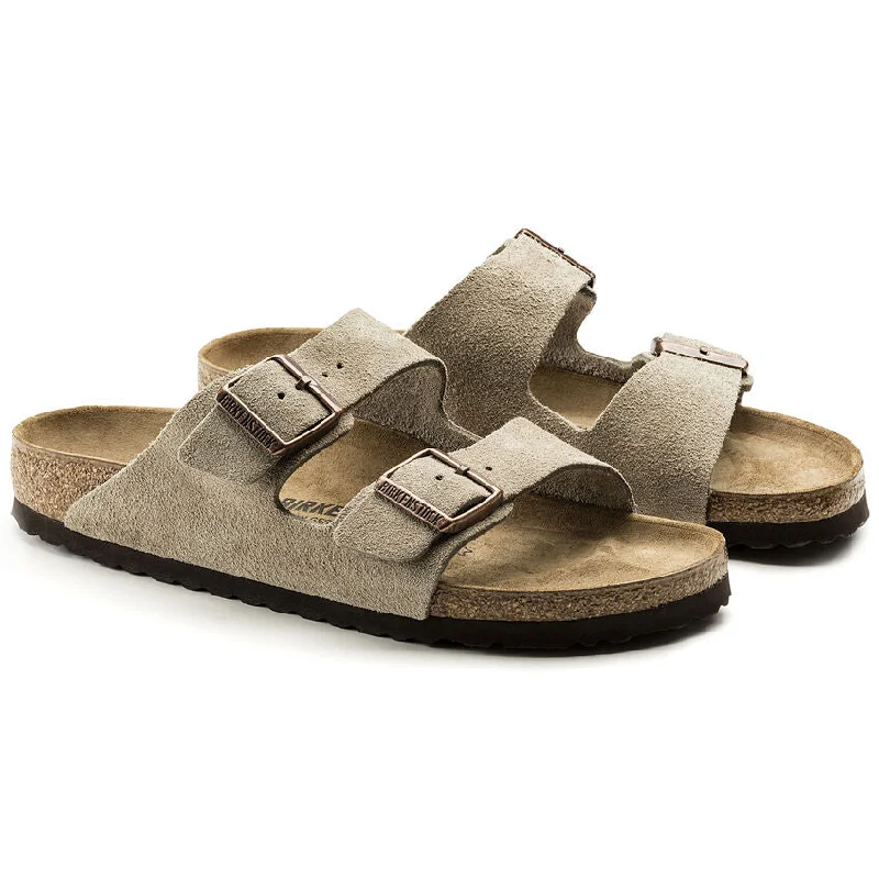 Men's sandals with a decorative buckle or charmArizona Suede Leather Unisex