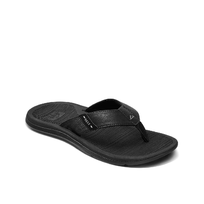 Men's sandals with a perforated leather upper for ventilationMens Santa Ana - All Black