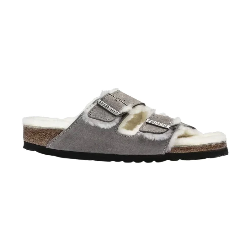 Flip - flop style men's sandals for beach wearBirkenstock Arizona Shearling Sandal - Stone